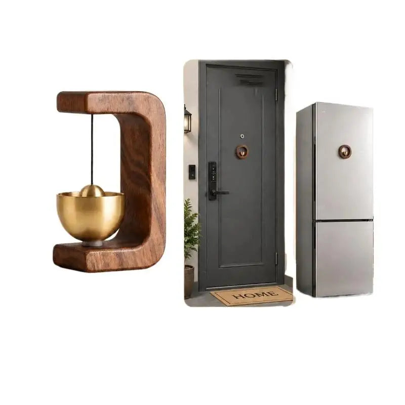 Wooden Wind Chime Magnetic Brass Doorbell | Home Décor Bell Decorative Doorbell Nixie