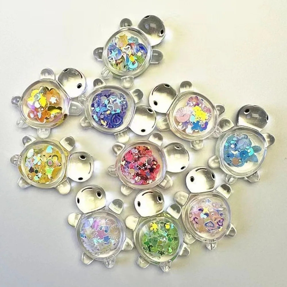 10pcs Glow in the Dark Resin Turtle Figurines for DIY Crafts