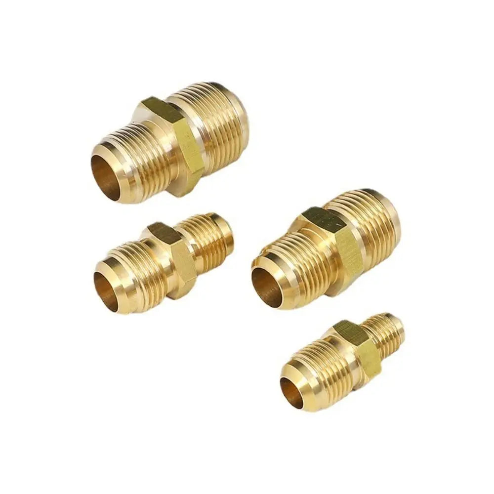 Brass Male-to-Male Pipe Fitting | 45° Flare Gas Adapter 1/4"–3/4" Brass Pipe Fitting Nixie