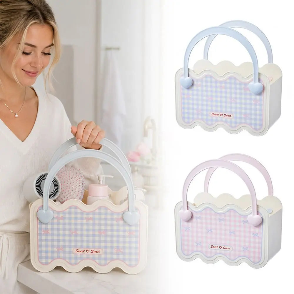 Heart-Shaped Stackable Shower Basket Bathroom Organizer