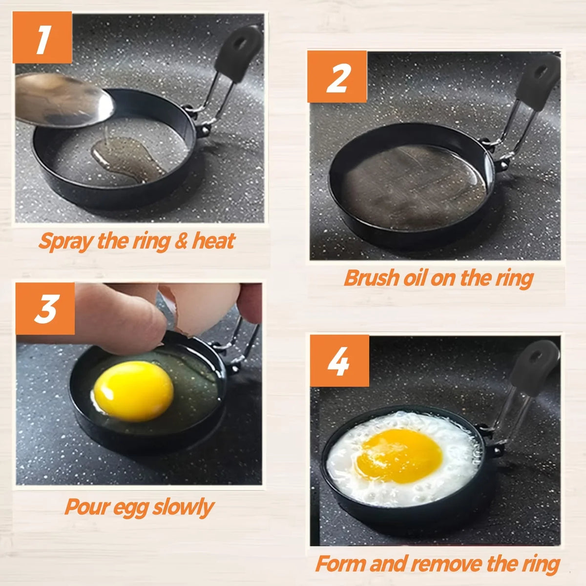 7-Cup Silicone Non-Stick Pancake & Egg Maker Mold