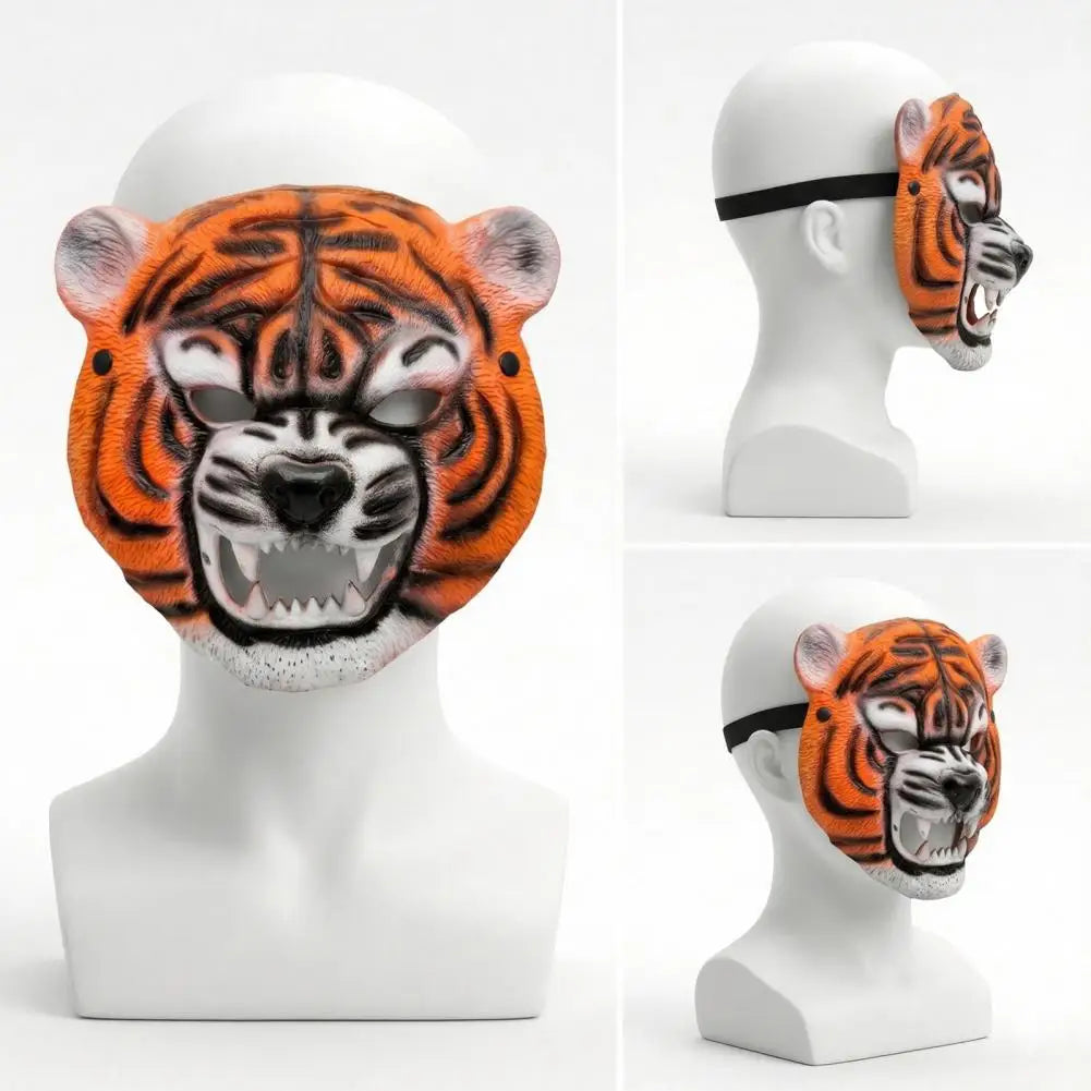 Realistic Tiger Full Face Mask – Halloween & Masquerade Costume