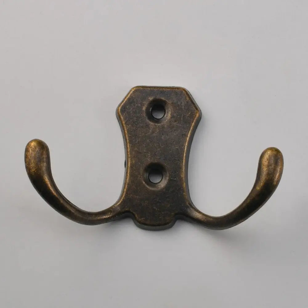 3PCS Zinc Alloy Double Prong Coat Hooks – Antique European Style Wall Coat Hooks Nixie