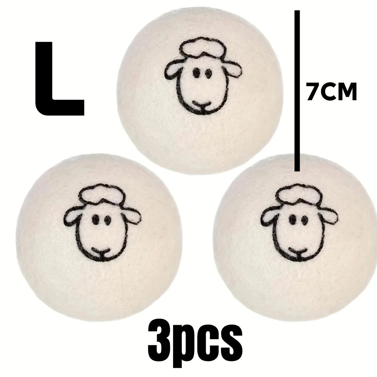 Reusable Wool Dryer Balls 3/6 Pack – Natural Fabric Softener