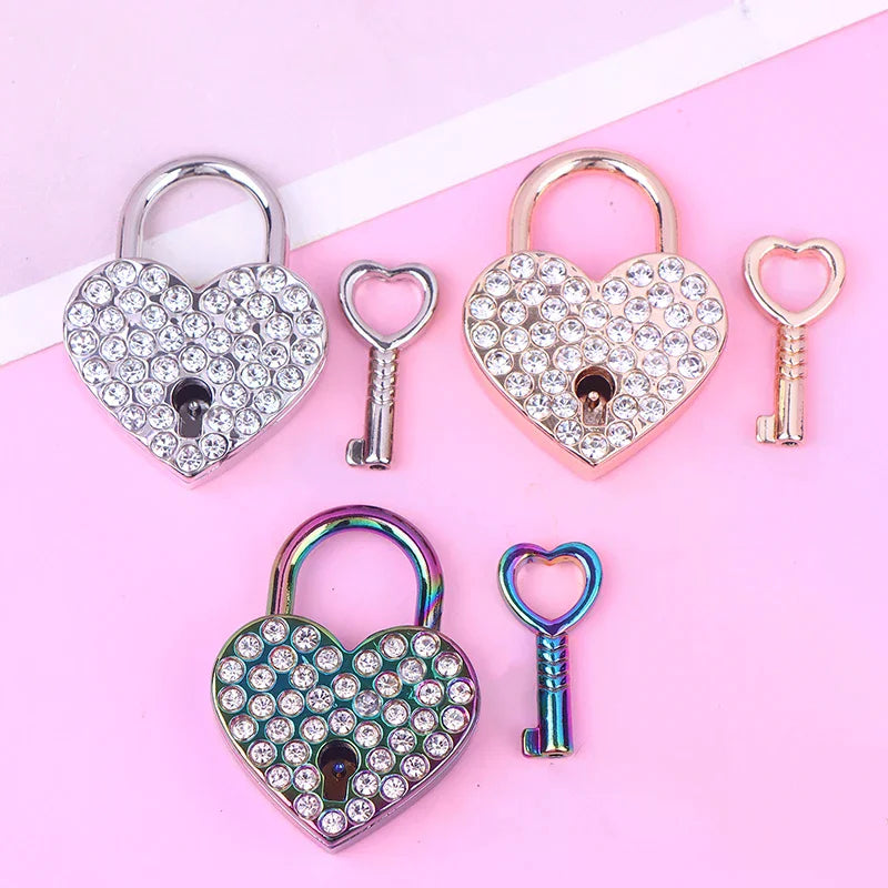 Heart Shaped Metal Keyed Padlock for Jewelry Box & Gifts Decorative Padlock Nixie