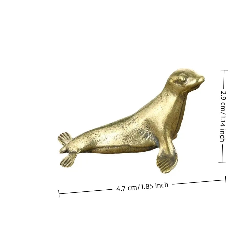 Antique Bronze Hammerhead Shark Mini Figurine Desk Ornament Decorative Figurine Nixie A8