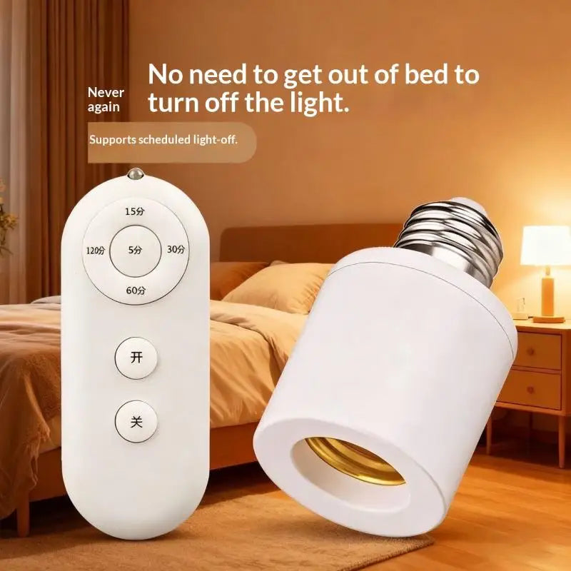 E27 Remote Control Lamp Socket with Auto-Off Timer | 10m Range