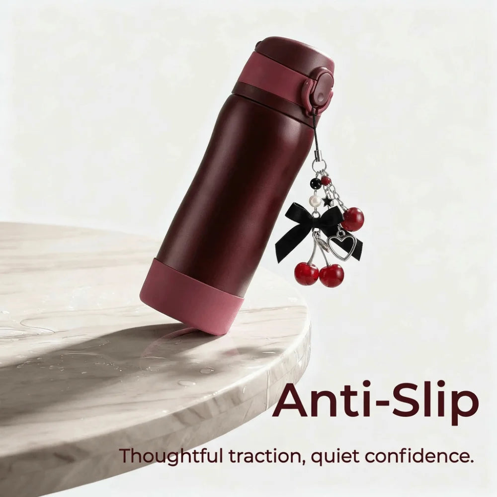 2PCS Black Cherry Charm & Silicone Boot for 24/32/40oz Bottles