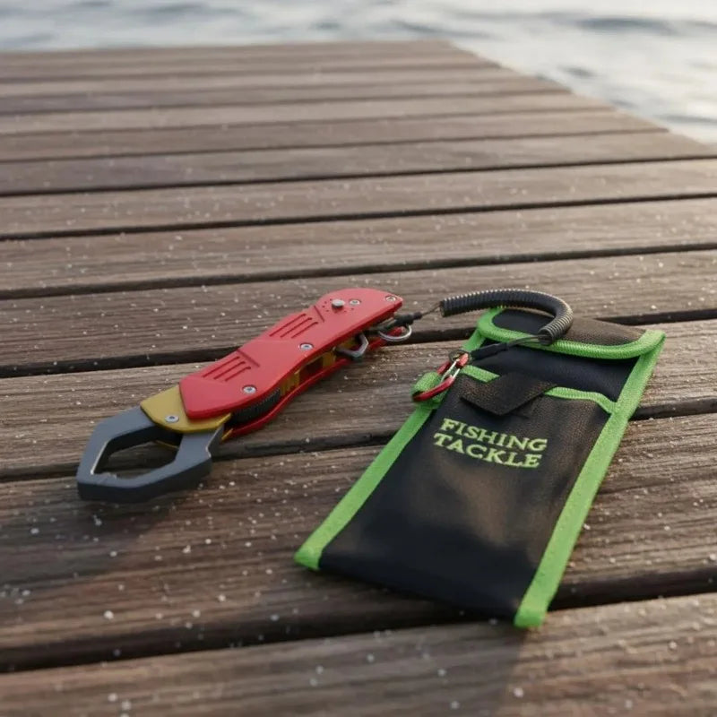 Foldable Fish Grip Clamp – Aluminum Alloy Lip Grabber Tool Fish Grip Clamp Nixie