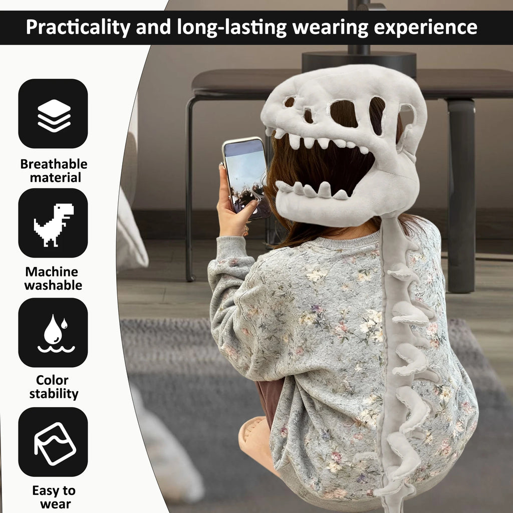 Dinosaur Skeleton Costume Set – Spinosaurus Skull & Spine Outfit Halloween Costume Set Nixie