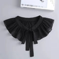 Lace Frill Detachable False Collar – Women's Removable Cape Detachable Collar Nixie Black