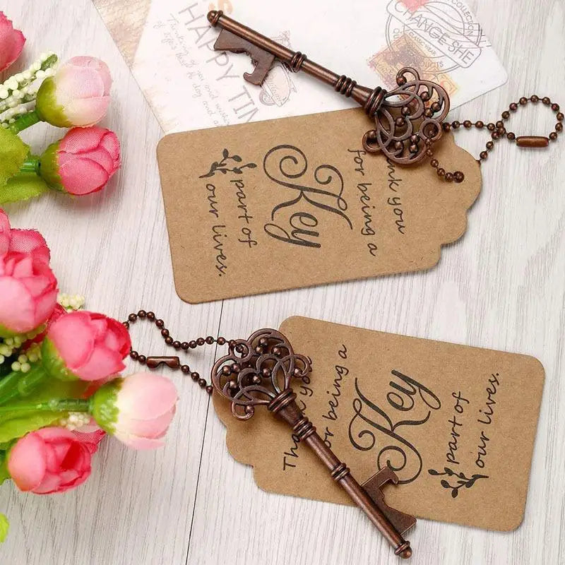 Key Shaped Bottle Opener Keychain 10 Pcs | Vintage Party Favors Party Favor Keychain Nixie