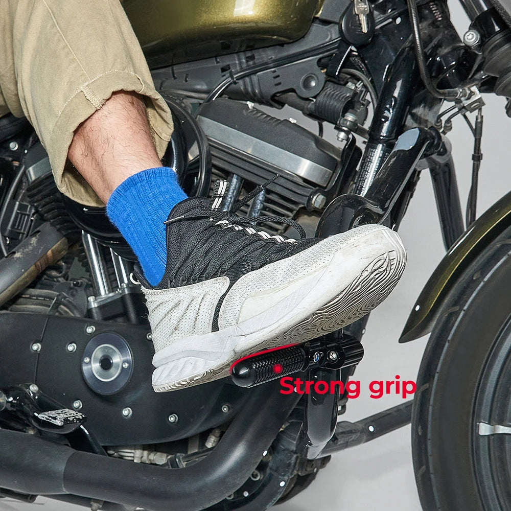 KEMIMOTO Universal Motorcycle Highway Pegs CNC Crash Bar Footpegs Motorcycle Foot Pegs Nixie