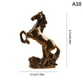 Brass Horse Figurine Feng Shui Zodiac Lucky Statue Home Decor Decorative Figurine Nixie A10