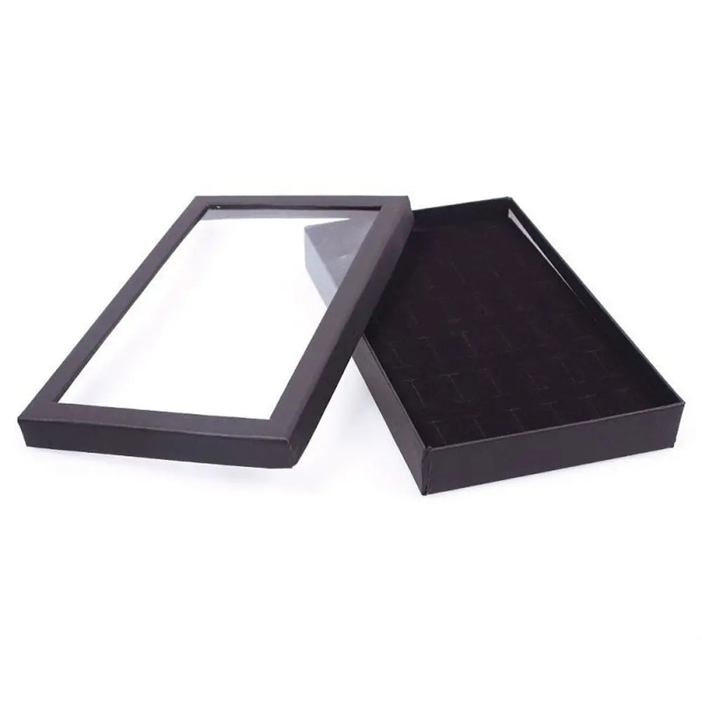 36-Slot Jewelry Organizer Box – Ring & Ear Stud Display Case Jewelry Storage Case Nixie Black
