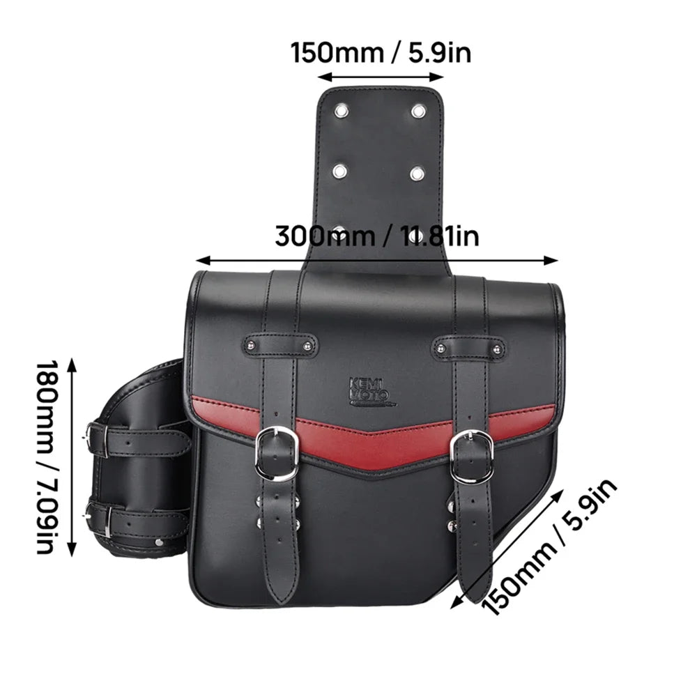 Waterproof PU Leather Motorcycle Saddle Bags – Universal Fit Motorcycle Saddle Bags Nixie