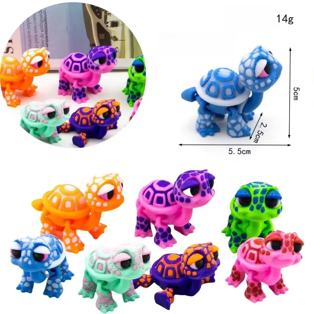Cute 3D Printed PLA Turtle Figurine – Mini Tortoise Gift Mini Collectible Figurine Nixie