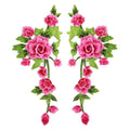 3D Rose Flower Embroidery Applique Patches – DIY Sewing Embroidery Applique Patch Nixie Rose Red