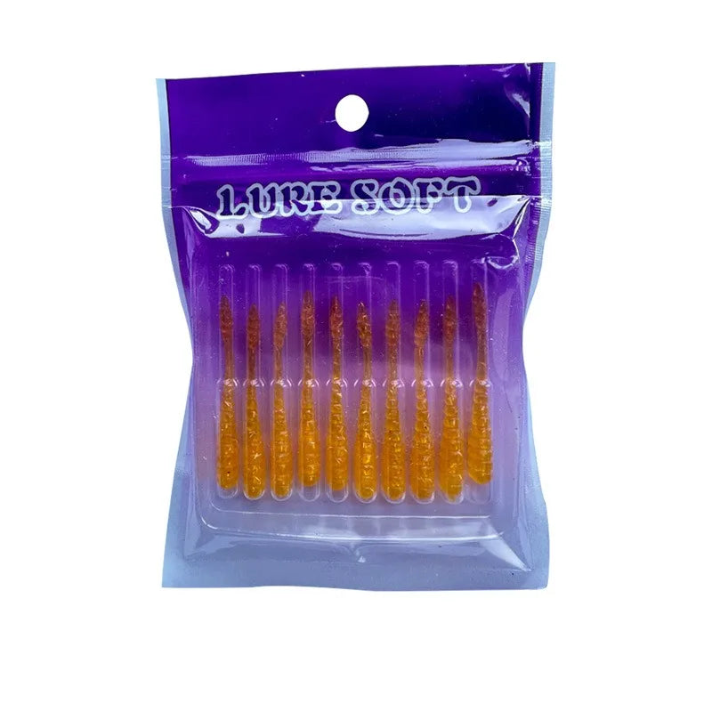 10Pcs T-Tail Minnow Micro Lure 48mm Slow Sinking Fishing Bait Fishing Lure Set Nixie