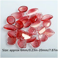 20Pcs Red Crystal Petal Glass Beads for DIY Jewelry Making DIY Craft Beads Nixie Randomly mix styles