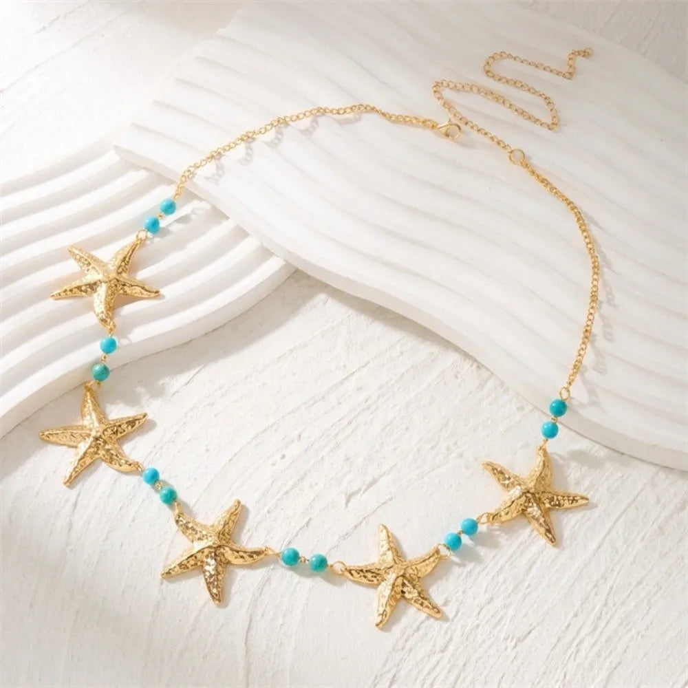 Boho Starfish Seashell Belly Chain | Beaded Body Chain Body Chain Nixie