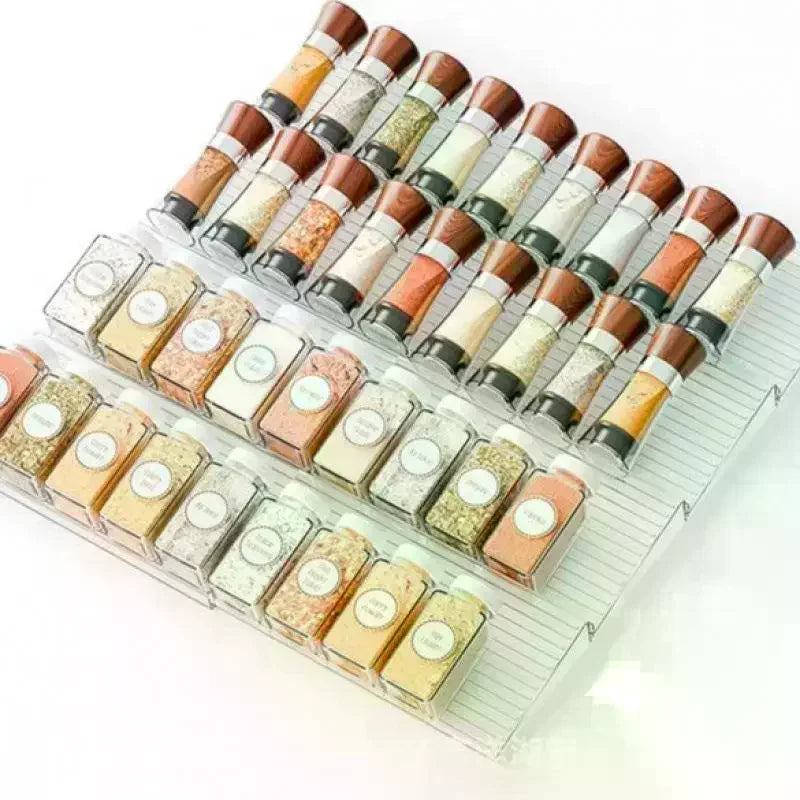 Clear Expandable Spice Rack Organizer – Tilted Kitchen Cabinet Spice Rack Organizer Nixie