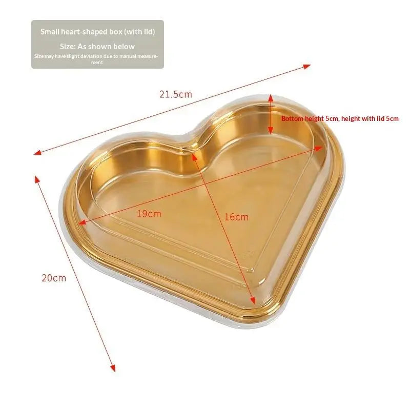 10pc Heart-Shaped Serving Trays with Lids – Reusable PET Serving Tray Set Nixie
