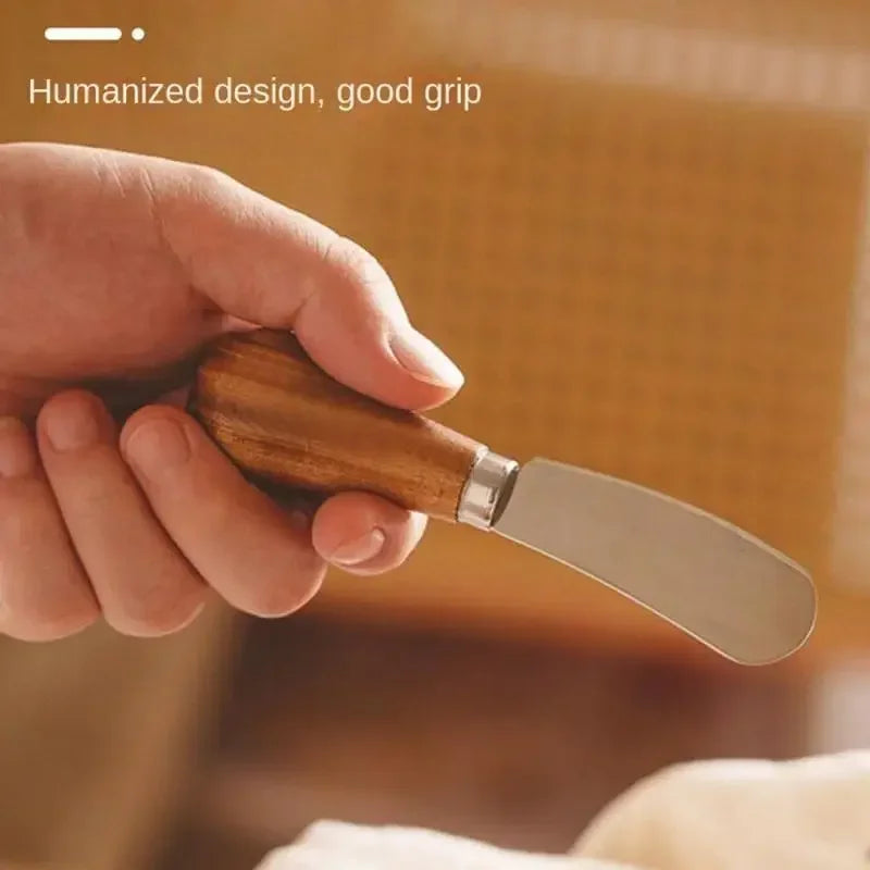 Vertical Butter Knife – Acacia Wood Handle Cheese & Jam Spreader