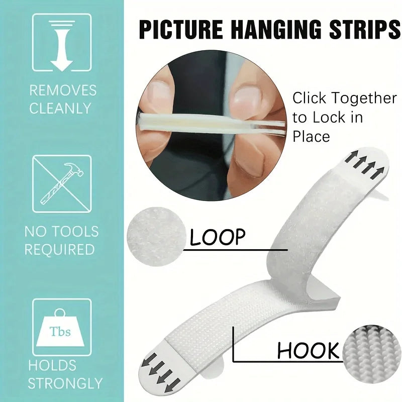 24-48PCS Heavy-Duty Self-Adhesive Magic Tape Fasteners