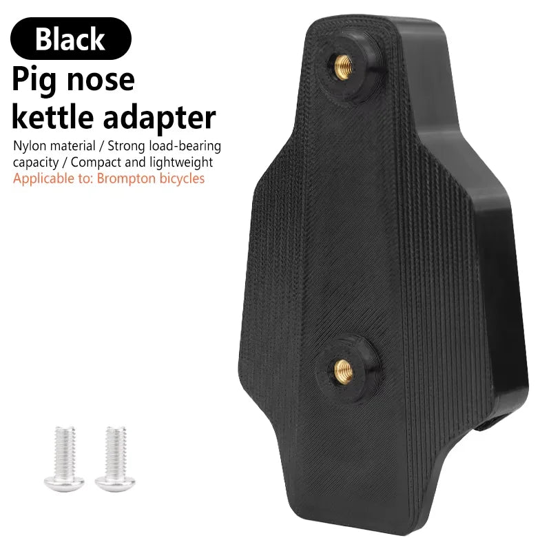 Pig-Nose Bike Water Bottle Cage Adapter for Folding Bikes Bottle Cage Adapter Nixie Black