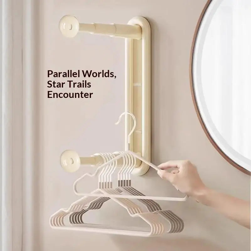 Wall Mounted Hanger Rack – No-Drill Double Layer Organizer