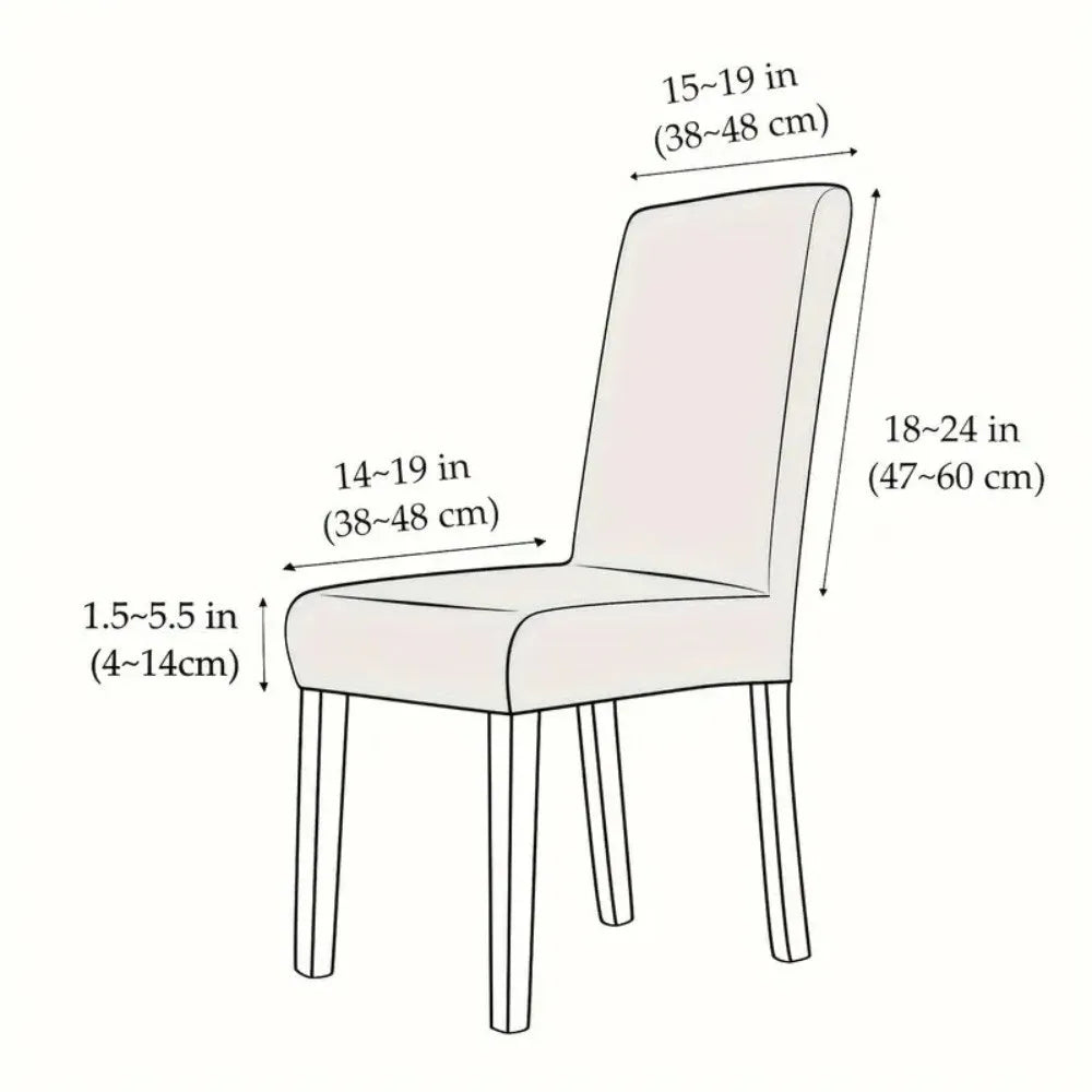 3D Leaf Jacquard Stretch Dining Chair Cover – Stain Resistant