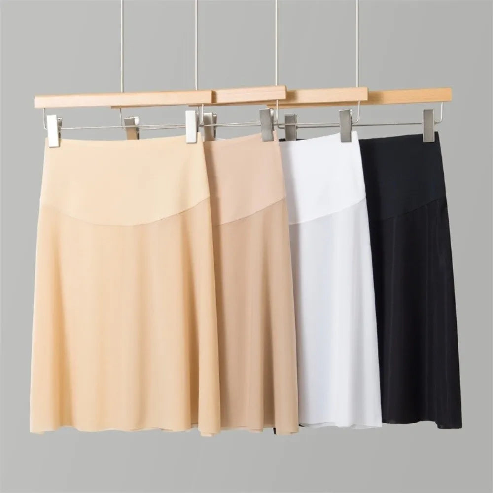 High Waist Half Slip Underskirt – Ice Silk Seamless Liner Half Slip Underskirt Nixie