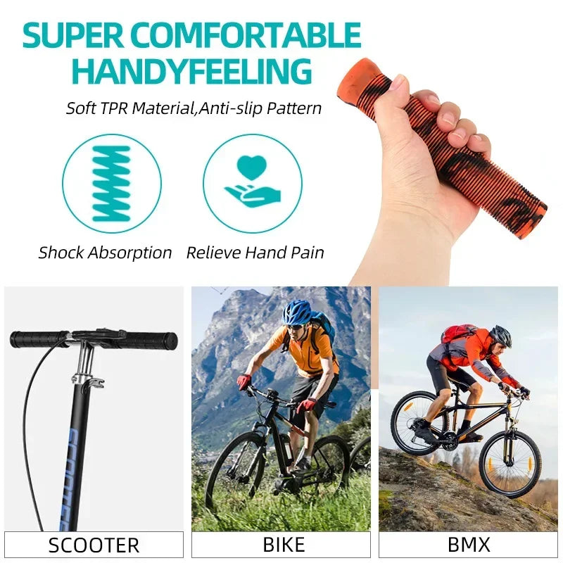 BUCKLOS 165mm Rubber Bike Handlebar Grips – Anti-Slip Pair Bike Handlebar Grips Nixie