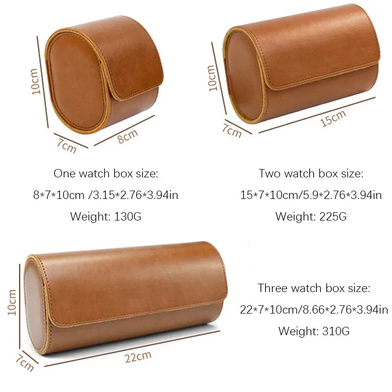 Watch Roll Travel Case 1 Slot – PU Leather Watch Organizer Watch Roll Case Nixie