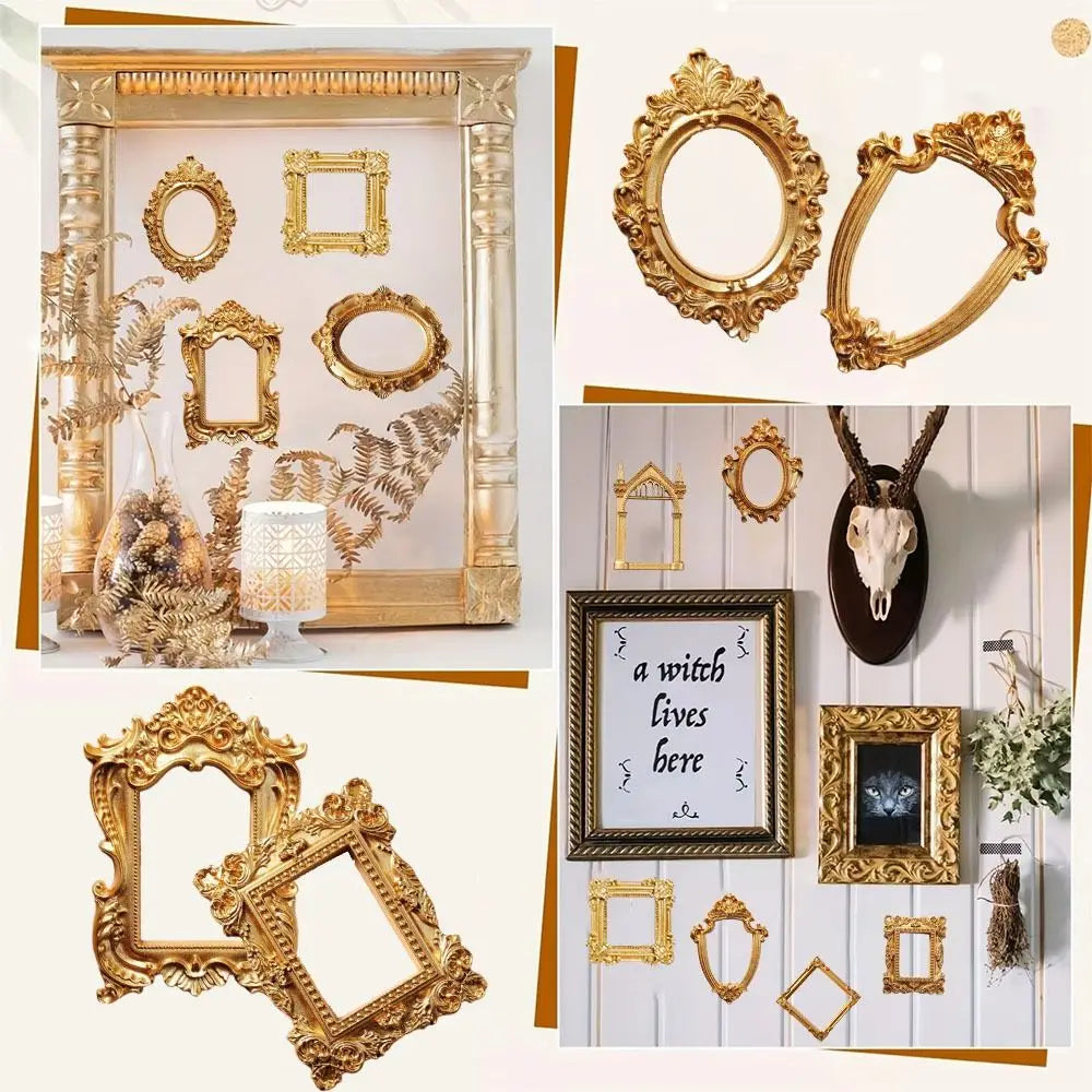 Gold DIY Shadow Box Frame 3D Memory Display Mini Photo Frame