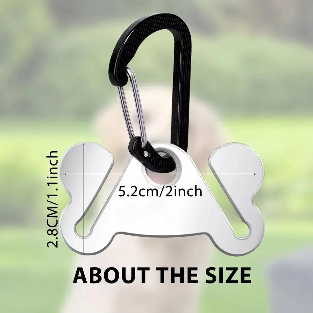 Stainless Steel Dog Poop Bag Holder with Clip | Hands-Free Dog Waste Bag Holder Nixie