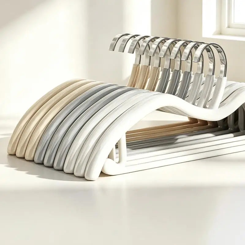 5-Pack Anti-Slip Slim Clothes Hangers | Non-Scratch Dip-Coated