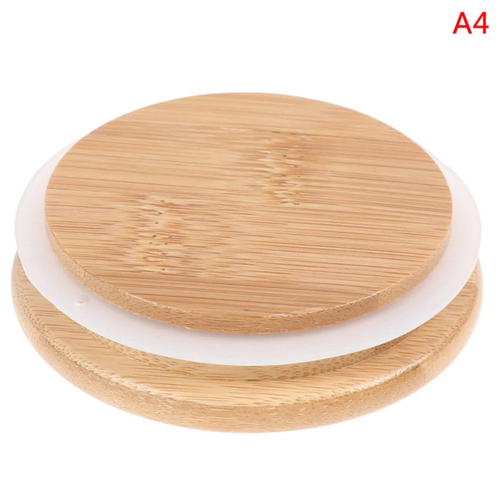 Reusable Bamboo Mason Jar Lids with Silicone Seal – 85mm Mason Jar Lids Nixie 80mm