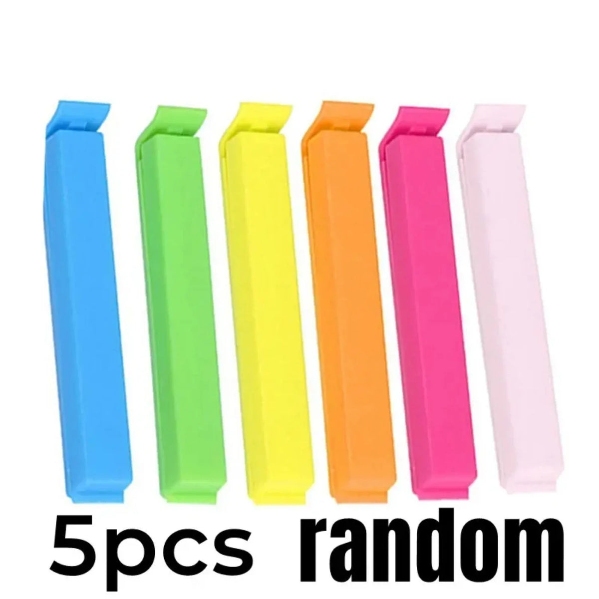 5-Pack Food Bag Sealing Clips – Airtight Plastic Bag Clamps Food Bag Clips Nixie 5pcs random