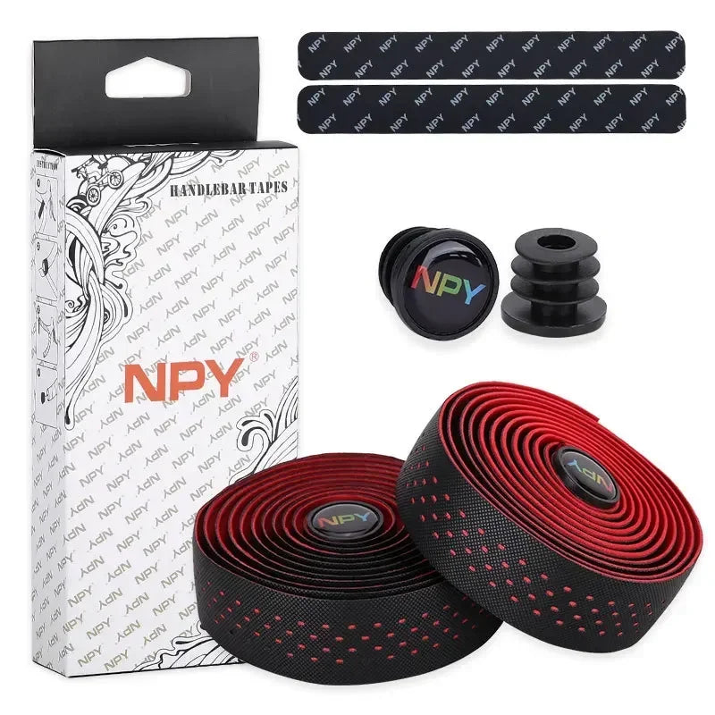 Road Bike Handlebar Tape PU+EVA Bar Wrap – Road & Gravel Handlebar Tape Nixie Red Bike Tape