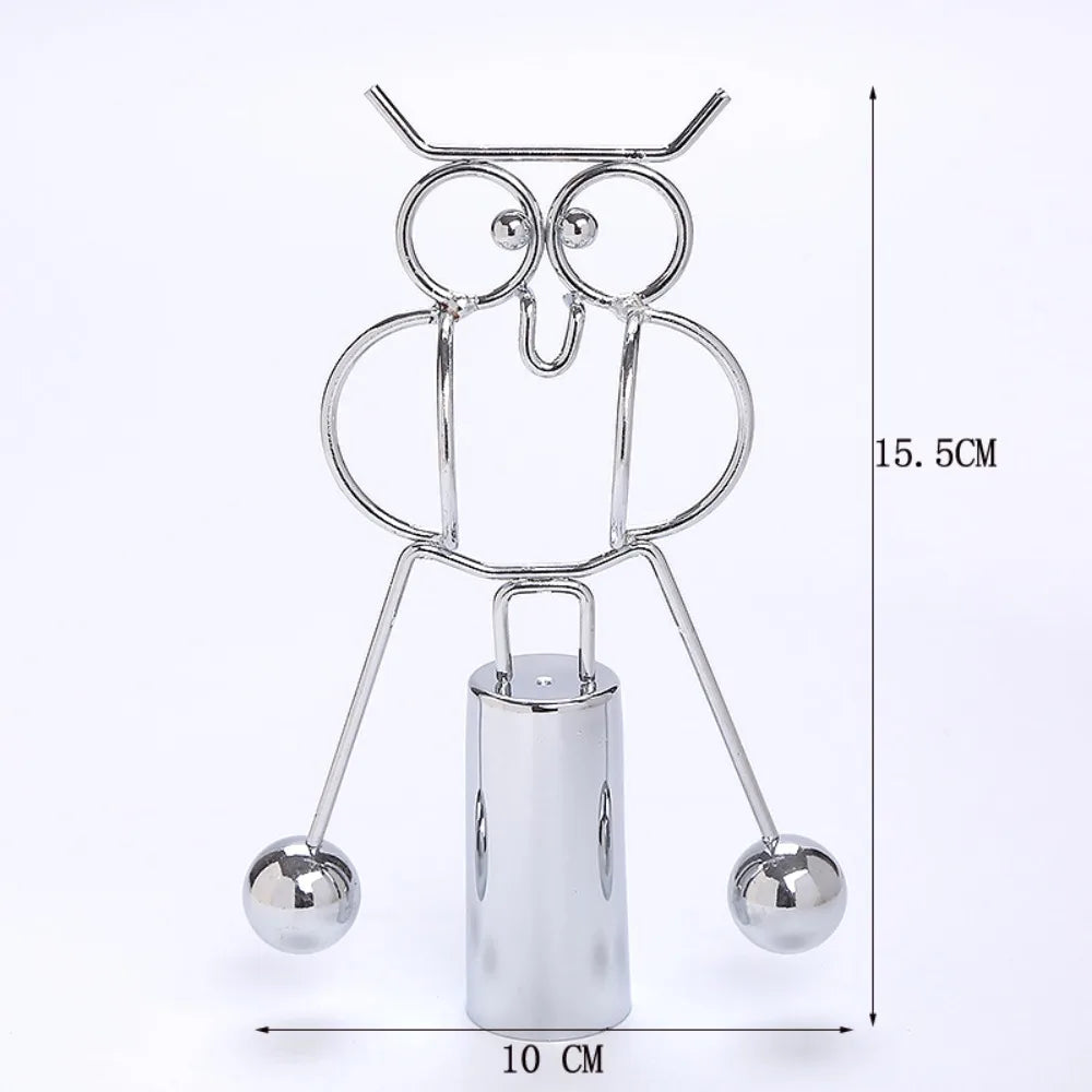 Stainless Steel Pendulum Cradle Kinetic Desk Decor Toy