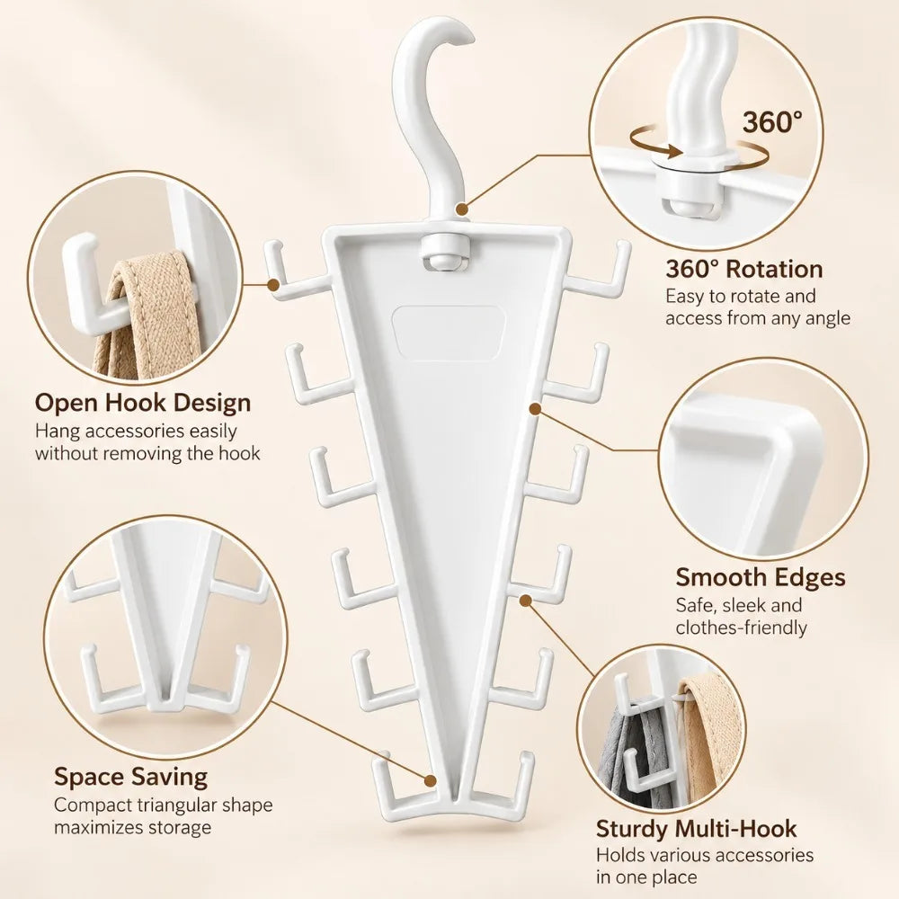12-Hook Rotatable V-Shape Closet Hanger Organizer Closet Hanger Organizer Nixie