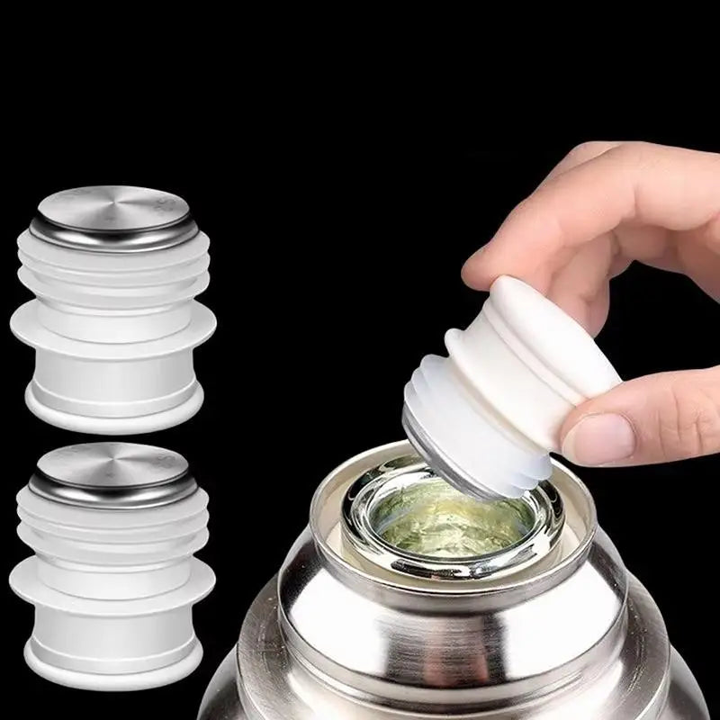Thermos Bottle Replacement Stopper – Food Grade Silicone & Steel Flask Replacement Stopper Nixie