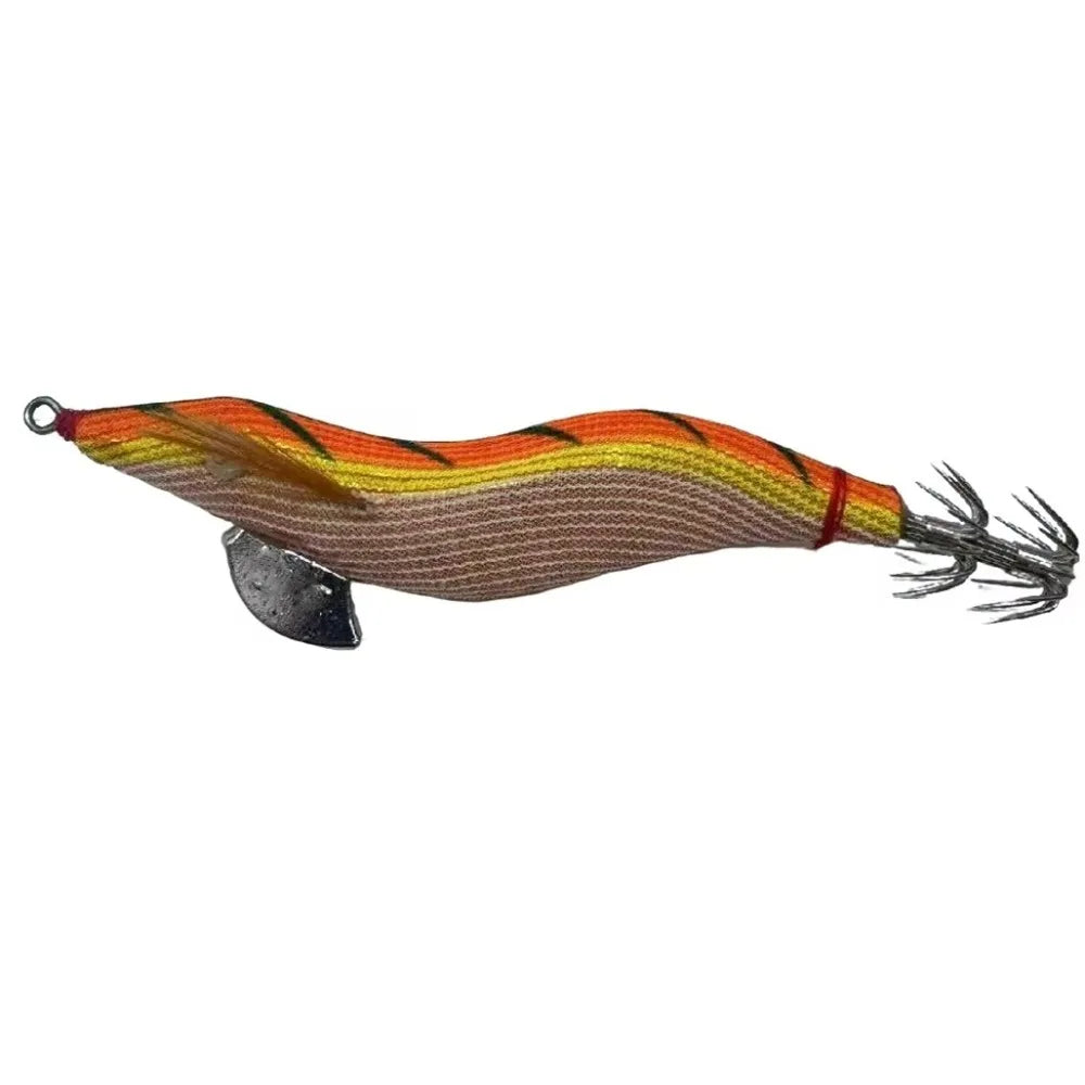 UV Luminous Wood Shrimp Squid Jig Lure Size 3.0 | Octopus Lure