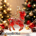 Acrylic Chinese Zodiac Goat Ornament – Red Gold Lunar New Year Hanging Ornament Nixie A3