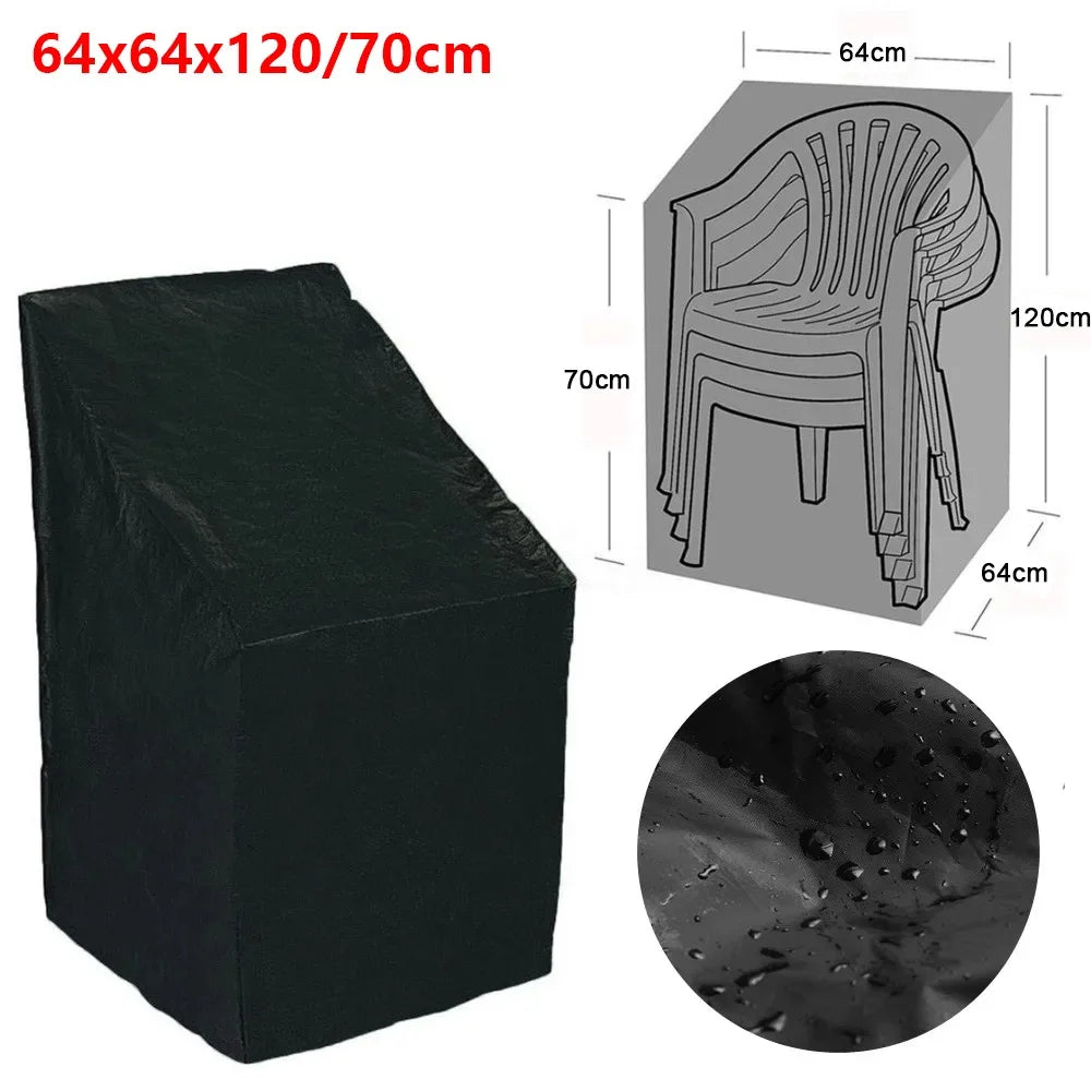 Waterproof Outdoor Chair Cover 210D Polyester UV & Dustproof Patio Chair Cover Nixie 64x64x120-70cm