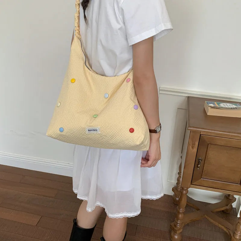 Large-Capacity Women's Fabric Shoulder Bag – Casual & Lightweight Women's Shoulder Bag Nixie