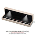 Luxury LED Jewelry Box Gold PU Leather Ring & Necklace Organizer LED Jewelry Box Nixie 5