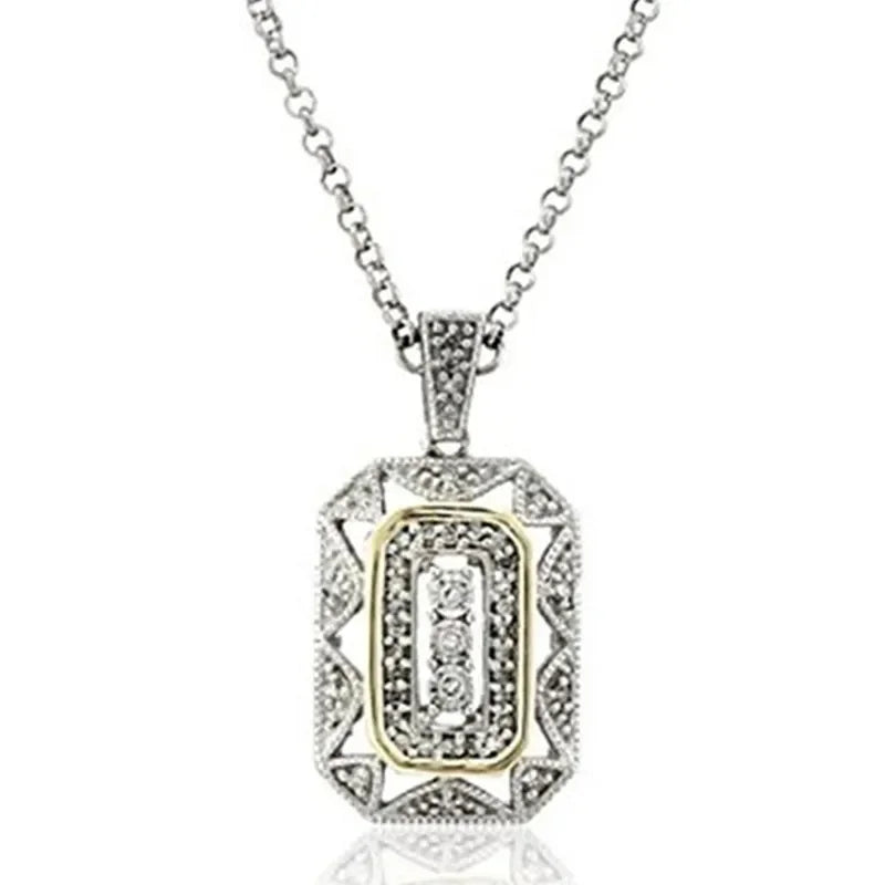 Trendy Glass Pendant Necklace – Stone Charm Jewelry for Women Pendant Necklace Nixie
